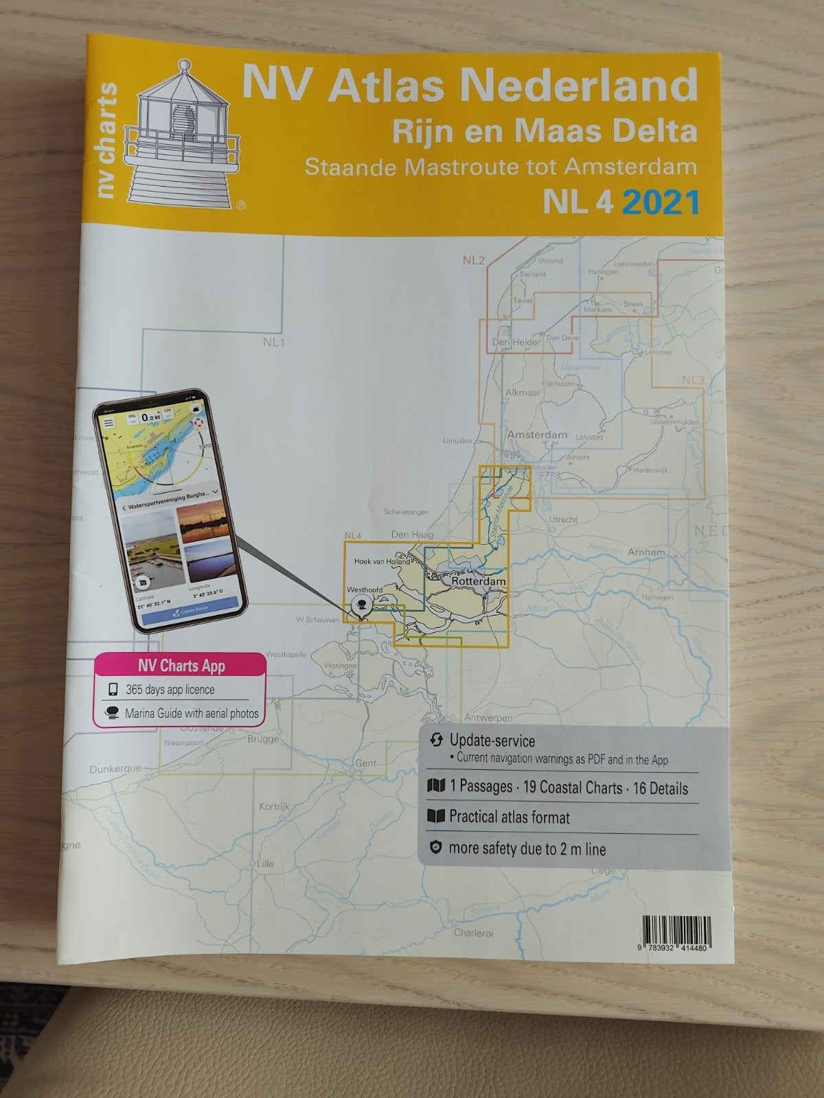 NV Atlas Nederland Rijn en Maas Delta NL 4 2021, Overige atlassen, NV Charts, 2000 tot heden, Ophalen of Verzenden