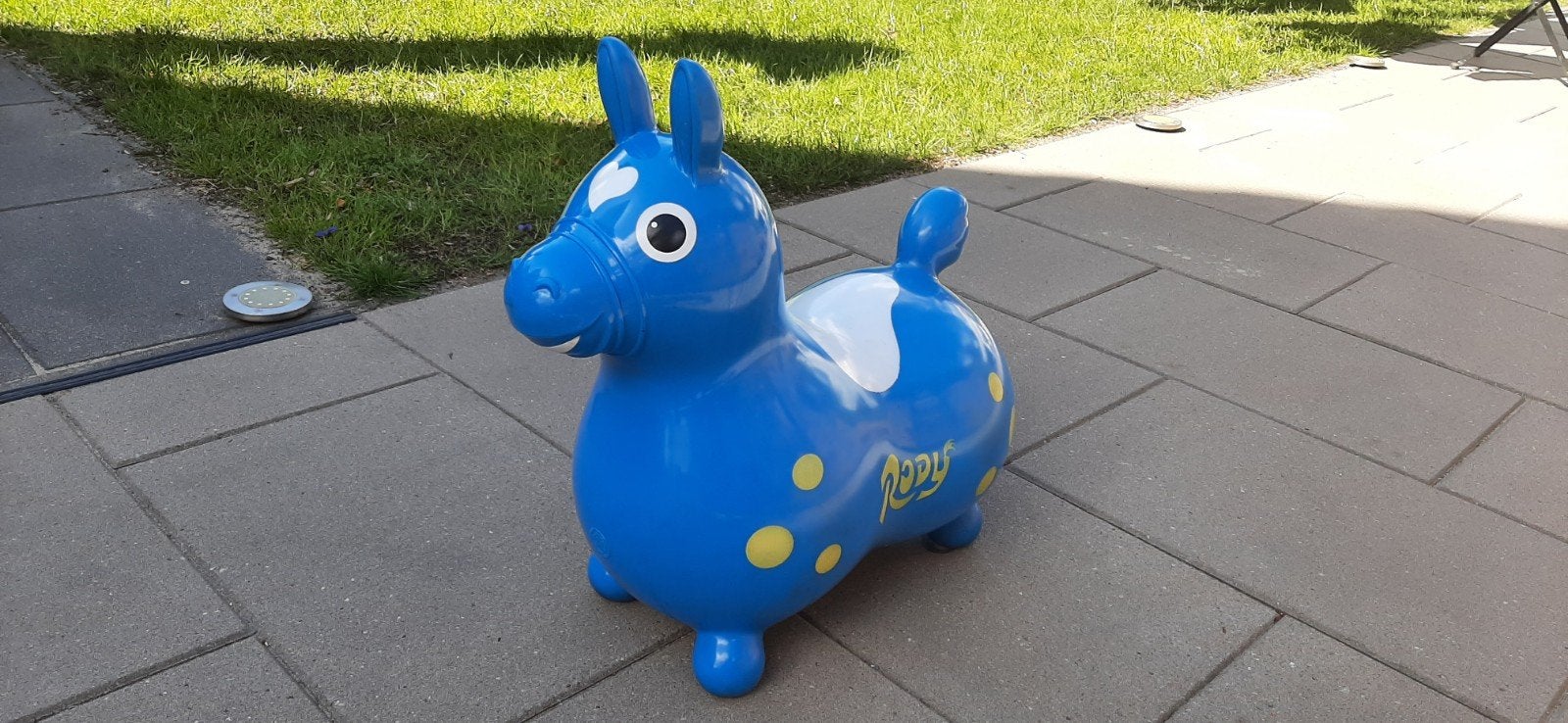 Rody springpaard blauw met gele stippen, Ophalen, Gebruikt, Overige typen