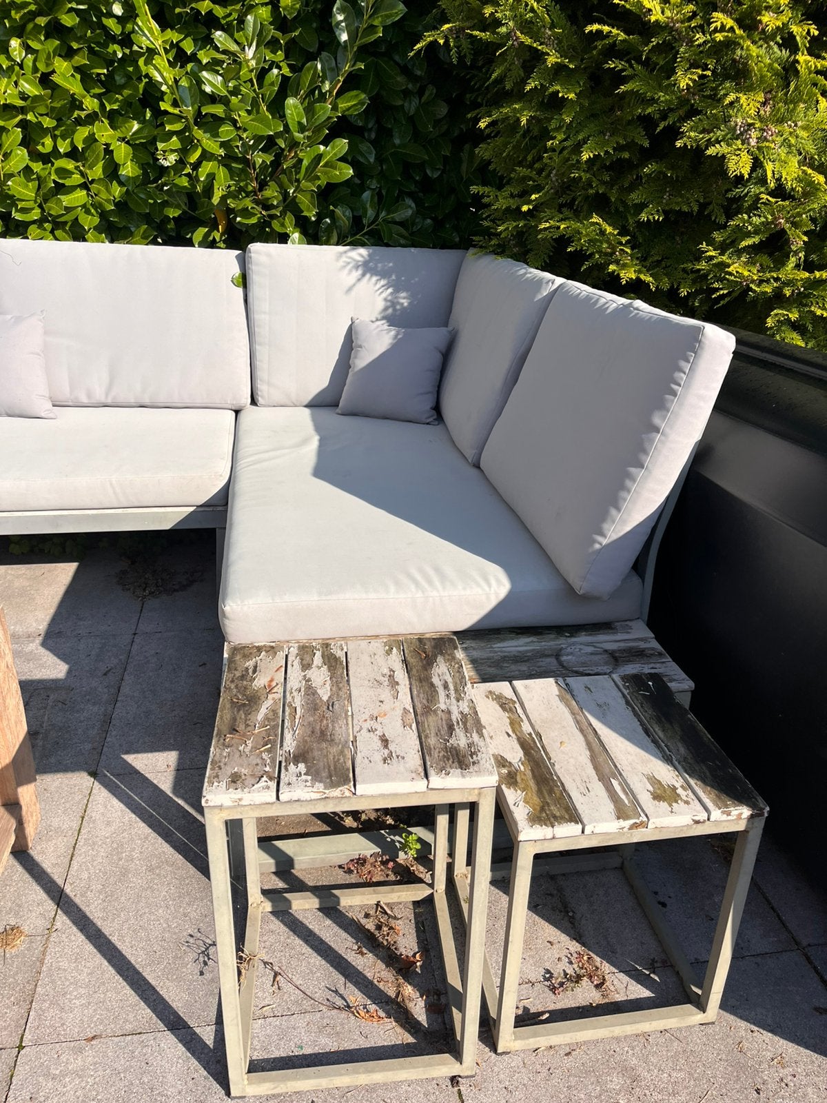 Tuin loungebank grijs, Ophalen, Gebruikt, Aluminium, Loungeset