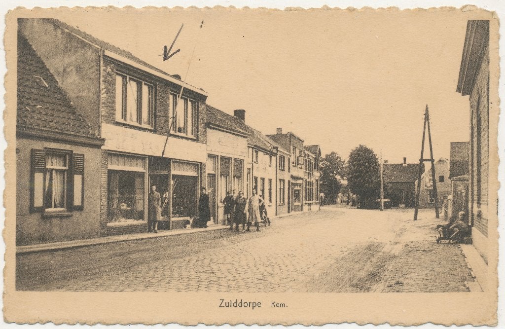 Zuiddorpe - Kom  (1)  1951, Ophalen of Verzenden, 1940 tot 1960, Gelopen, Zeeland