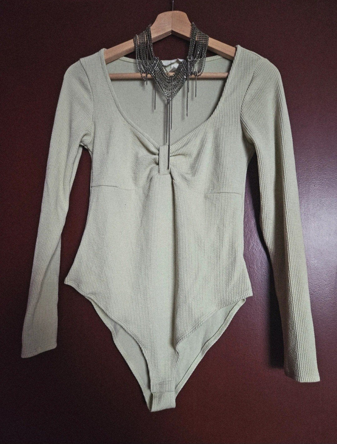 mintgroene body, Kleding | Dames, Maat 38/40 (M), H&M, Overige kleuren, Ophalen of Verzenden