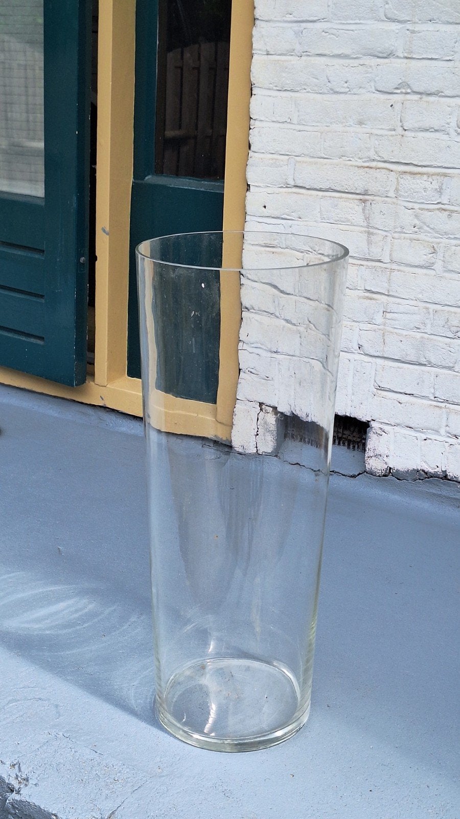 Grote dikke glazen vaas/cilinder - 68x26cm, Ophalen