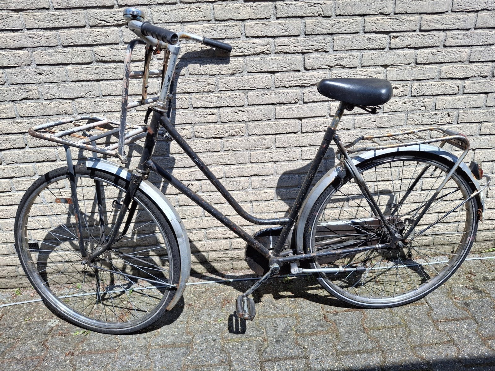 Stationsfiets dames 28 inch 57cm frame, Minder dan 10 versnellingen, Gebruikt, 56 cm of meer, Ophalen