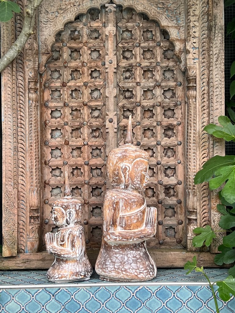 Boeddha houtsnijwerk beeld uit Bali Indonesie handwerk, Verburgt Vintage, Nieuw, Ophalen of Verzenden, https://verburgtvintage.nl/#contact