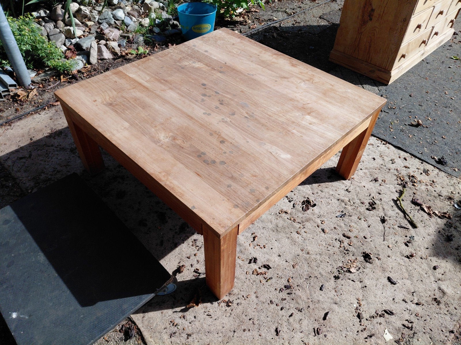 salontafel 90x90x35, Tuin en Terras, Ophalen, Zo goed als nieuw, Rechthoekig