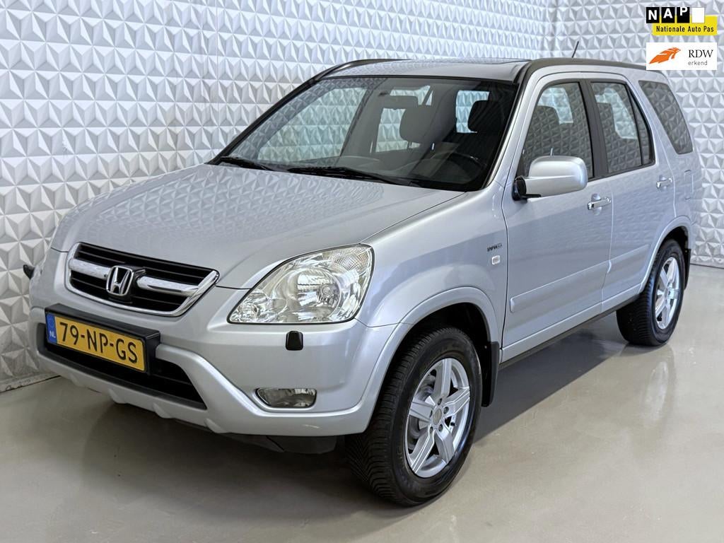 Honda CR-V 2.0i Executive 4WD Airco/Leder/Schuifdak/TREKHAAK, Auto's, 1998 cc, Zwart, 4 cilinders, 150 pk