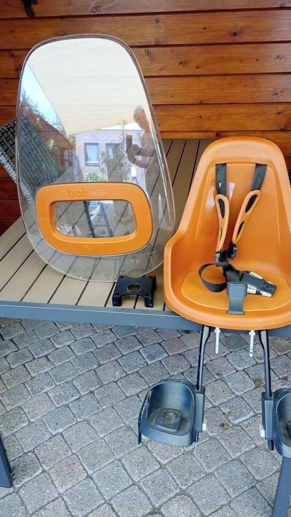 fietsstoeltje + windscherm., Voetsteuntjes, 0 t/m 18 kg, Voorzitje, Ophalen of Verzenden