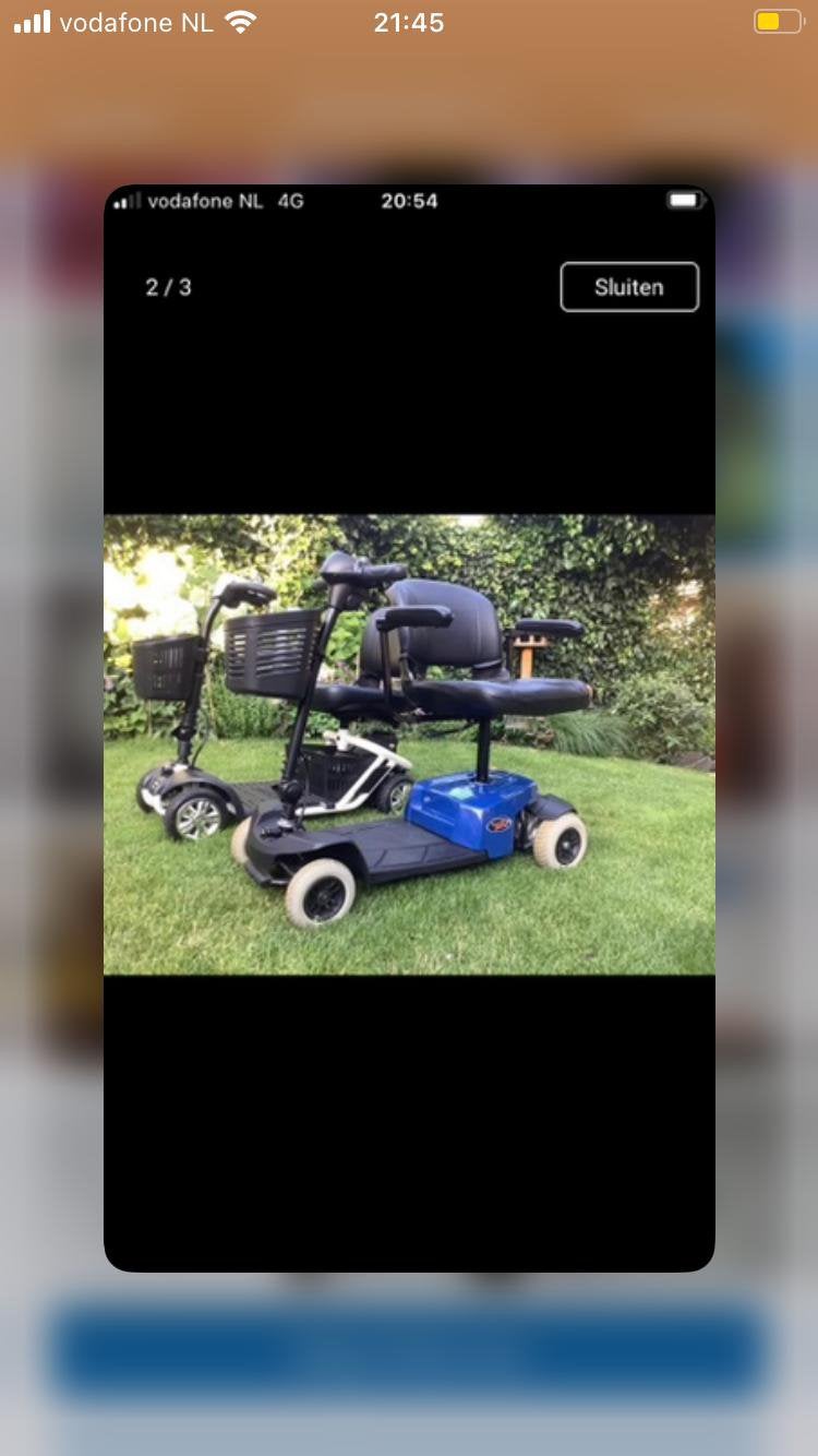 Inklapbare scootmobiel, Ophalen, Inklapbaar, Gebruikt, Elektrische rolstoel