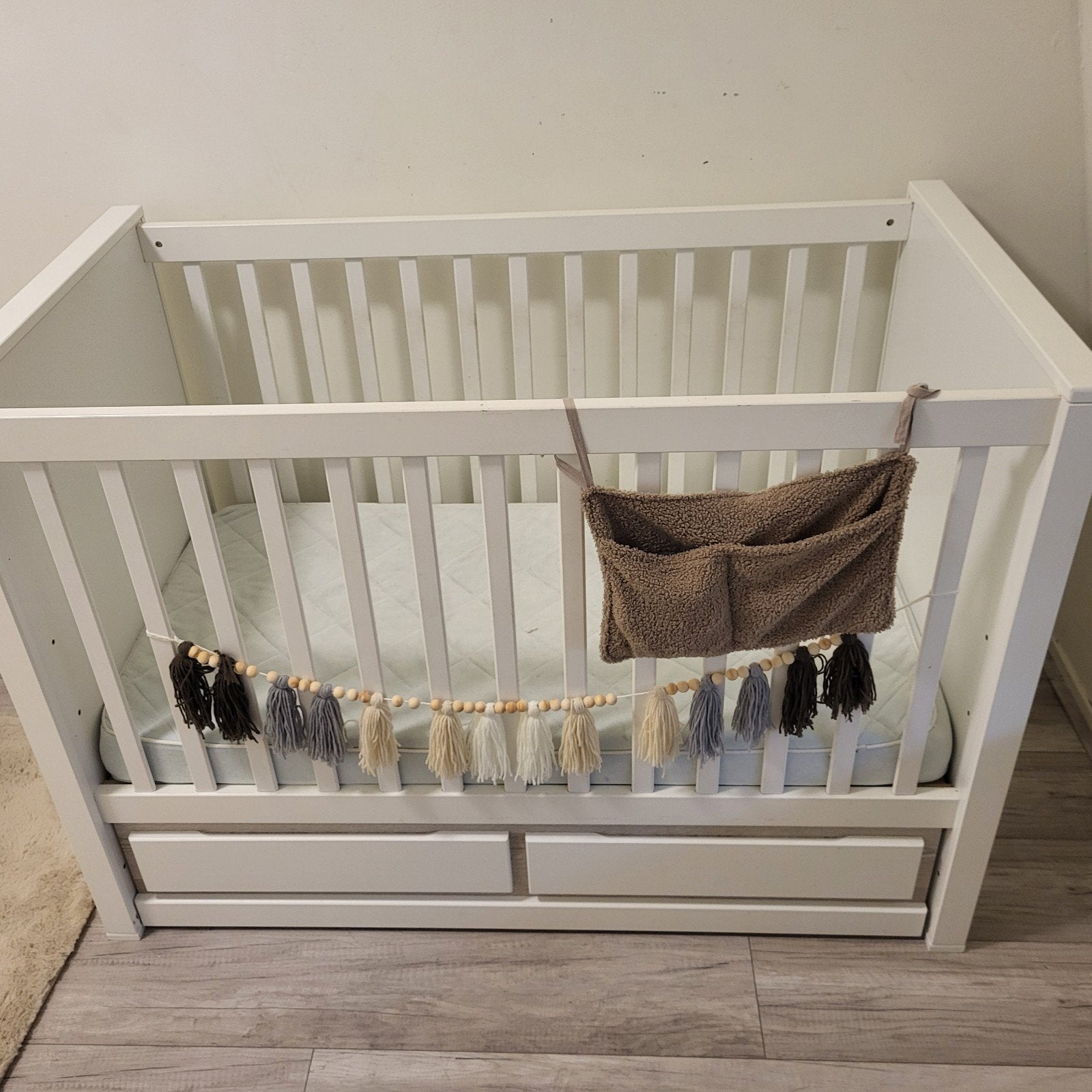 Wit ledikant met lades, Kinderen en Baby's, Babywiegjes en Ledikanten, Gebruikt, Ledikant, Ophalen
