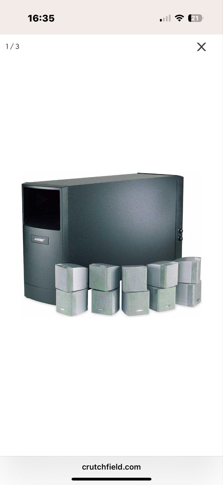Bose Acoustimass 5.1 Home Entertainment System met kabels, Gebruikt, 70 watt of meer, 5.1-systeem, Overige spelers