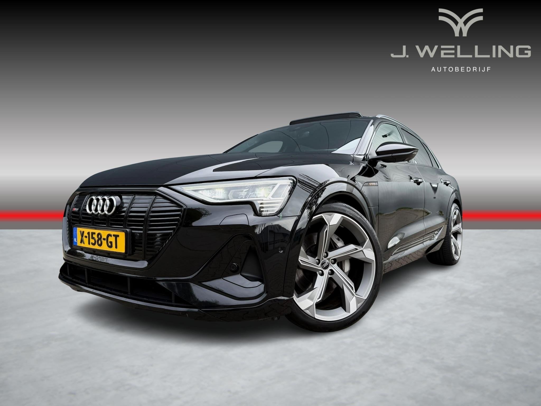 Audi e-tron 55 quattro Sline Pano Massage Softclose HUD B&O, Auto's, 131 €/maand, 95 kWh, Zwart, Leder