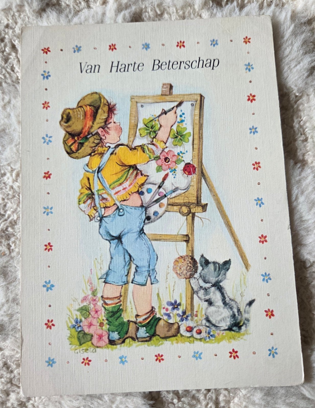 Van Harte Beterschap - Jongen schilder, Verzenden, 1960 tot 1980, Ongelopen, Kinderen
