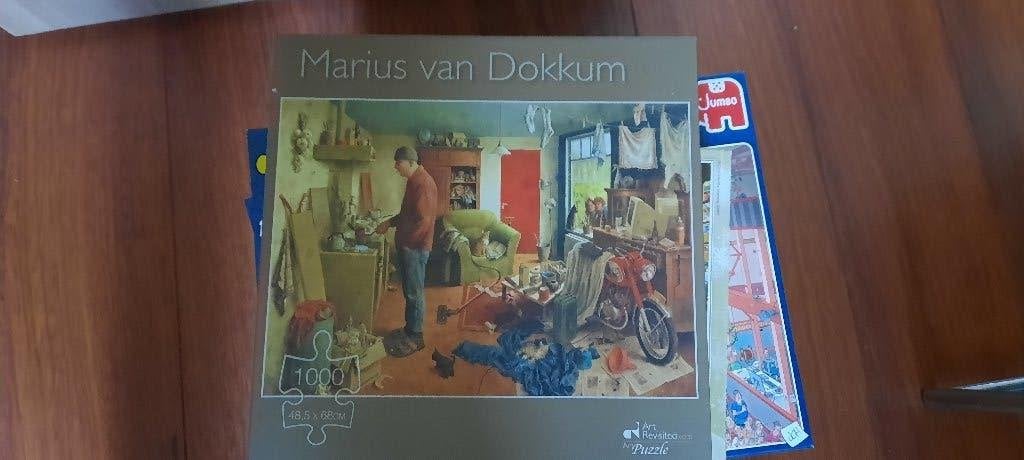 Marius van Dokkum puzzel Mannenhuishouding, Hobby en Vrije tijd, Ophalen of Verzenden, 500 t/m 1500 stukjes, Zo goed als nieuw