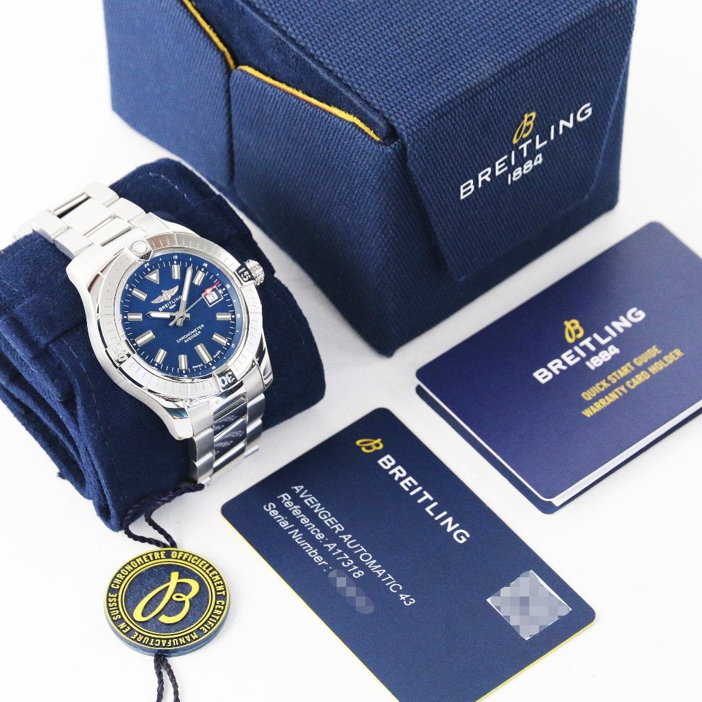 Breitling Avenger Automatic 43 (Zeer goed/ 2021), Staal, Staal, Breitling, Polshorloge