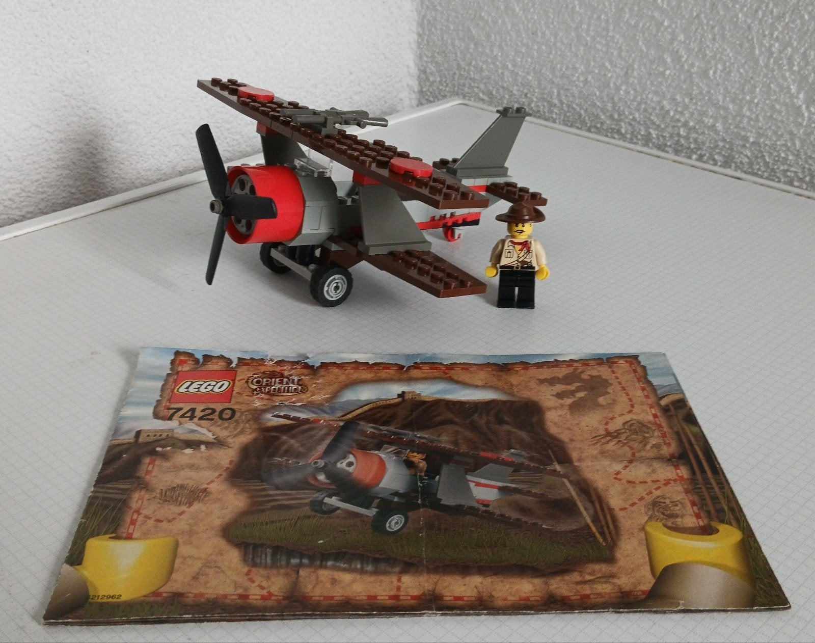 Lego Orient Expedition 7420 - Biplane met minifiguur, Compleet, Gebruikt, Overige thema's, Lego