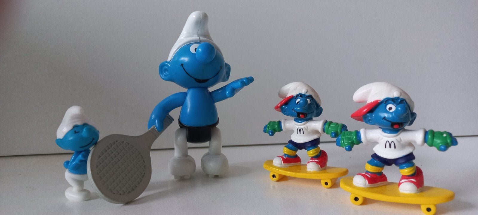 Smurfen figuren - McDonald's en tennis Smurf, Ophalen of Verzenden, Gebruikt, Verschillende Smurfen