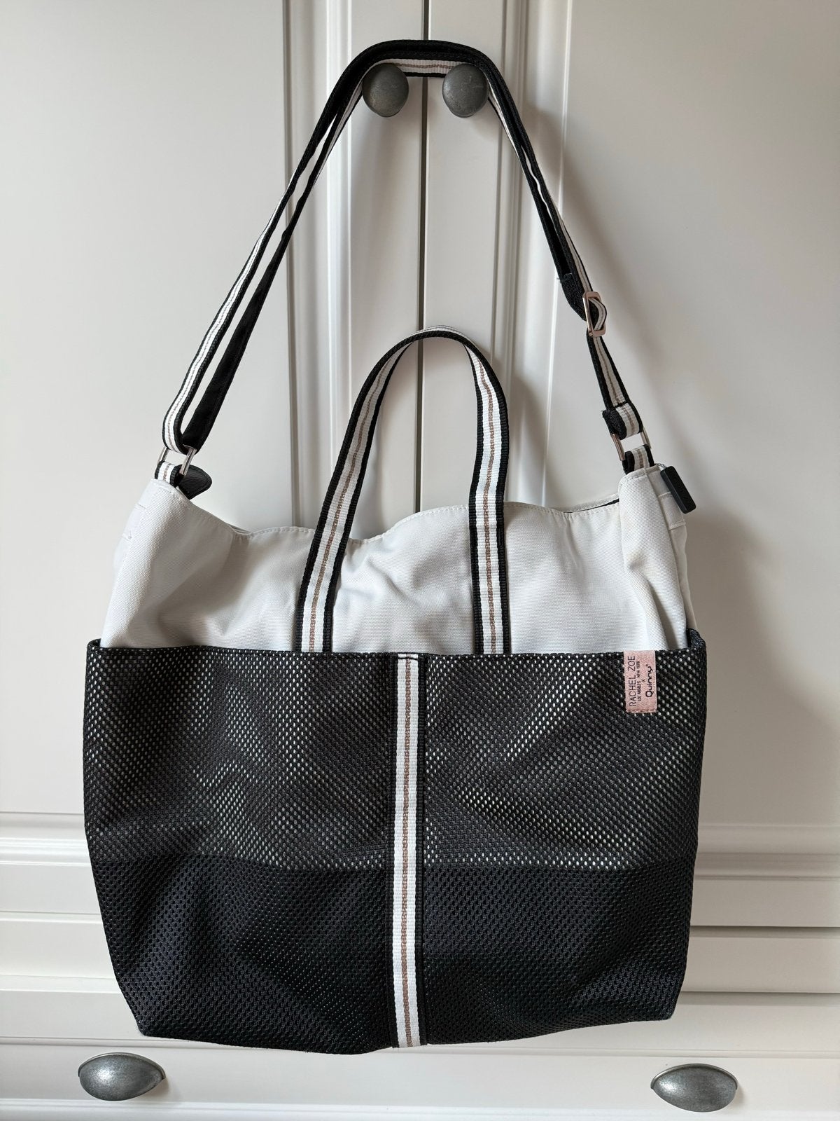 Quinny Rachel Zoe luier/verzorgingstas - Zwart/Wit, Verzorgingstas, Overige merken, Zwart, Zo goed als nieuw