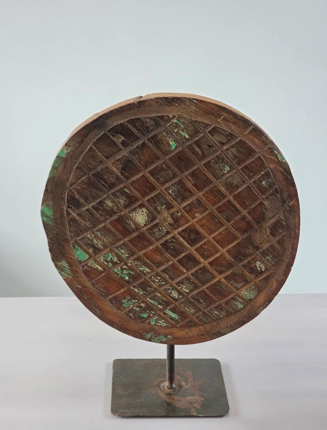 Houten ronde decoratie op standaard, Hout, Onbekend, Nieuw, Ophalen of Verzenden