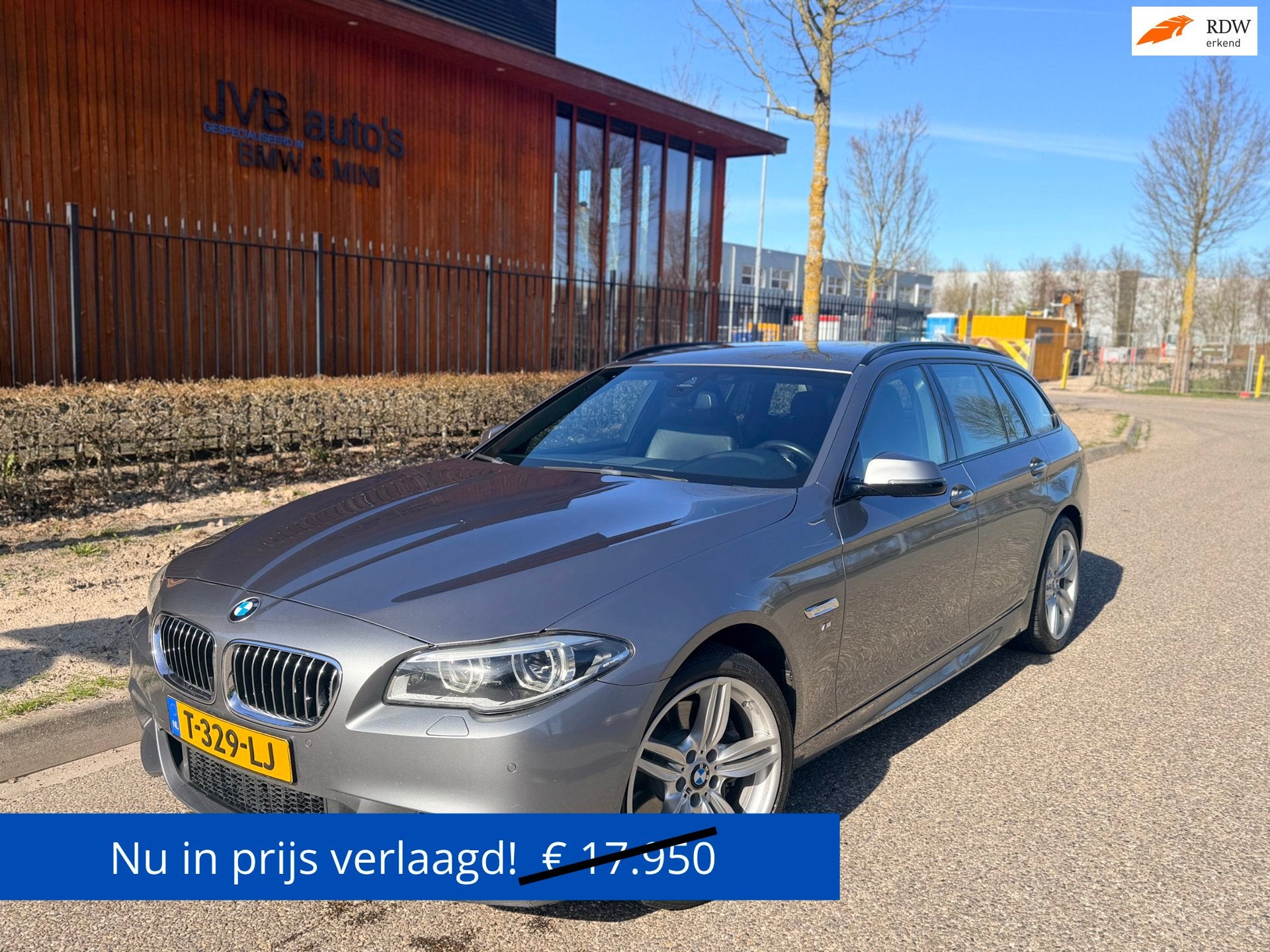BMW 5-serie Touring 535xi M-sport incl. BTW, trekhaak comfor, Auto's, Automaat, Gebruikt, 2000 kg, Leder