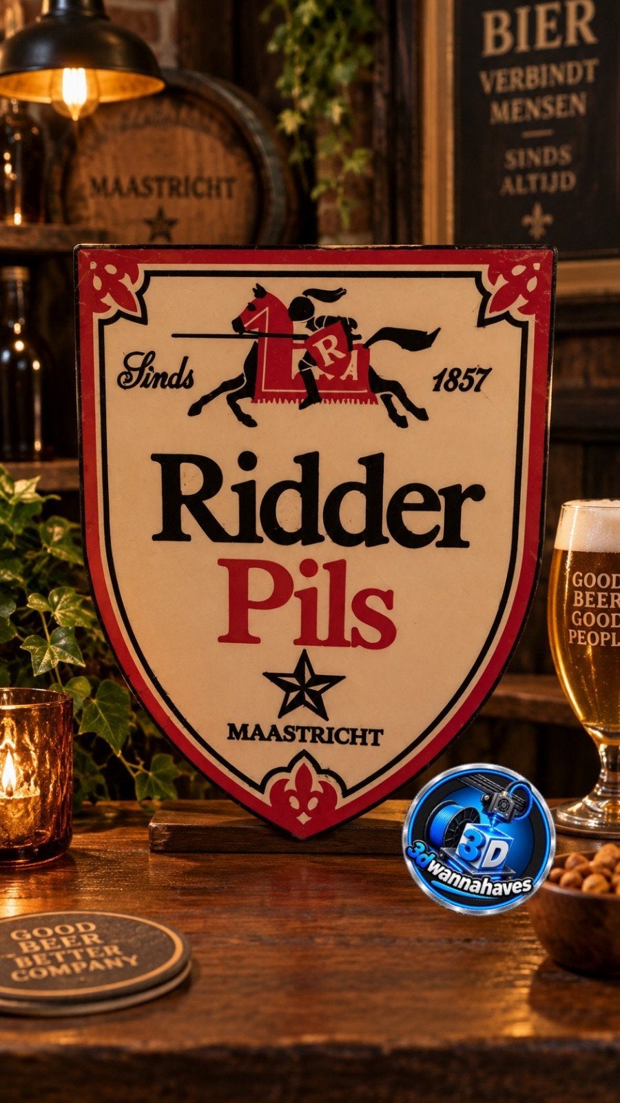 Ridder Bier Maastricht Lichtbak - LED Verlichting, Ophalen of Verzenden