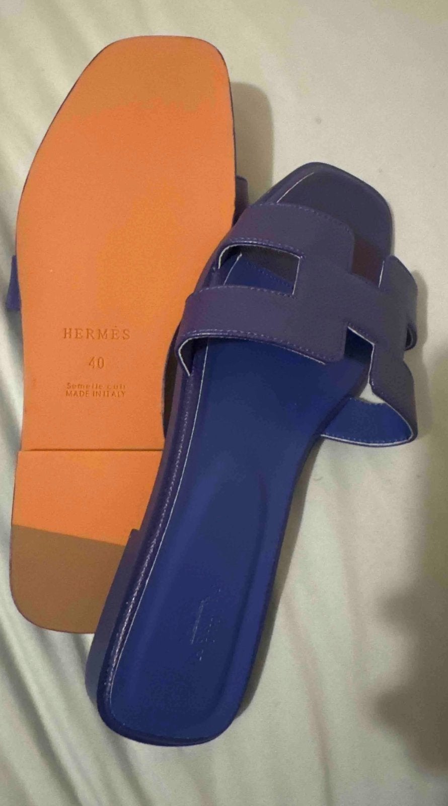 Hermes slippers nieuw hermes instappers, Ophalen of Verzenden, Zo goed als nieuw, Blauw, Instappers