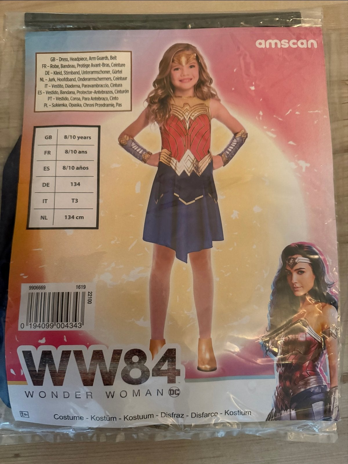Wonder Woman Superheld Jurk - Halloween Carnaval 8-10 jaar, Ophalen of Verzenden, Nieuw, 134 t/m 140, Meisje