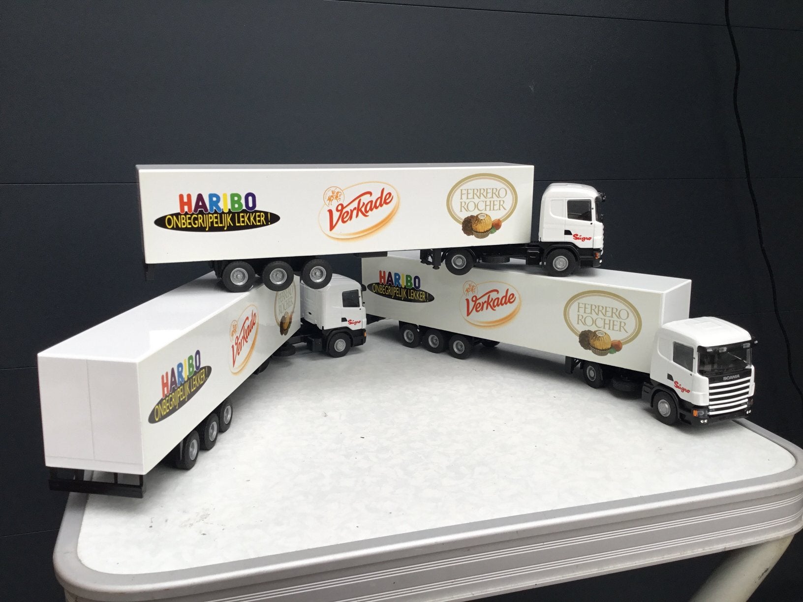 Lion Car Scania 124 L Sligro, Ophalen of Verzenden, Zo goed als nieuw, Bus of Vrachtwagen, Lion Toys
