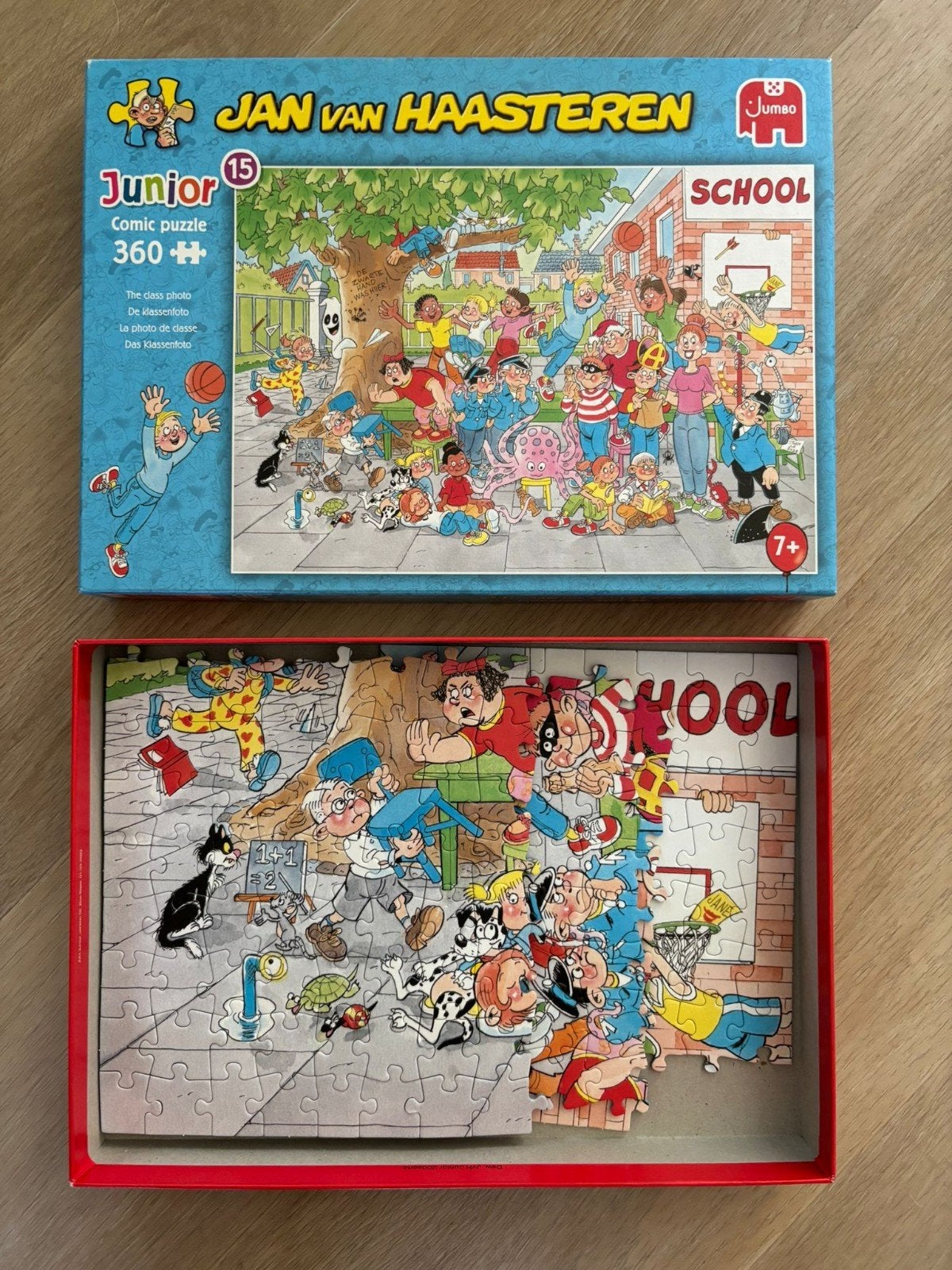 Jan van Haasteren Junior School  360 stukjes, Hobby en Vrije tijd, Denksport en Puzzels, Ophalen, Minder dan 500 stukjes, Gebruikt