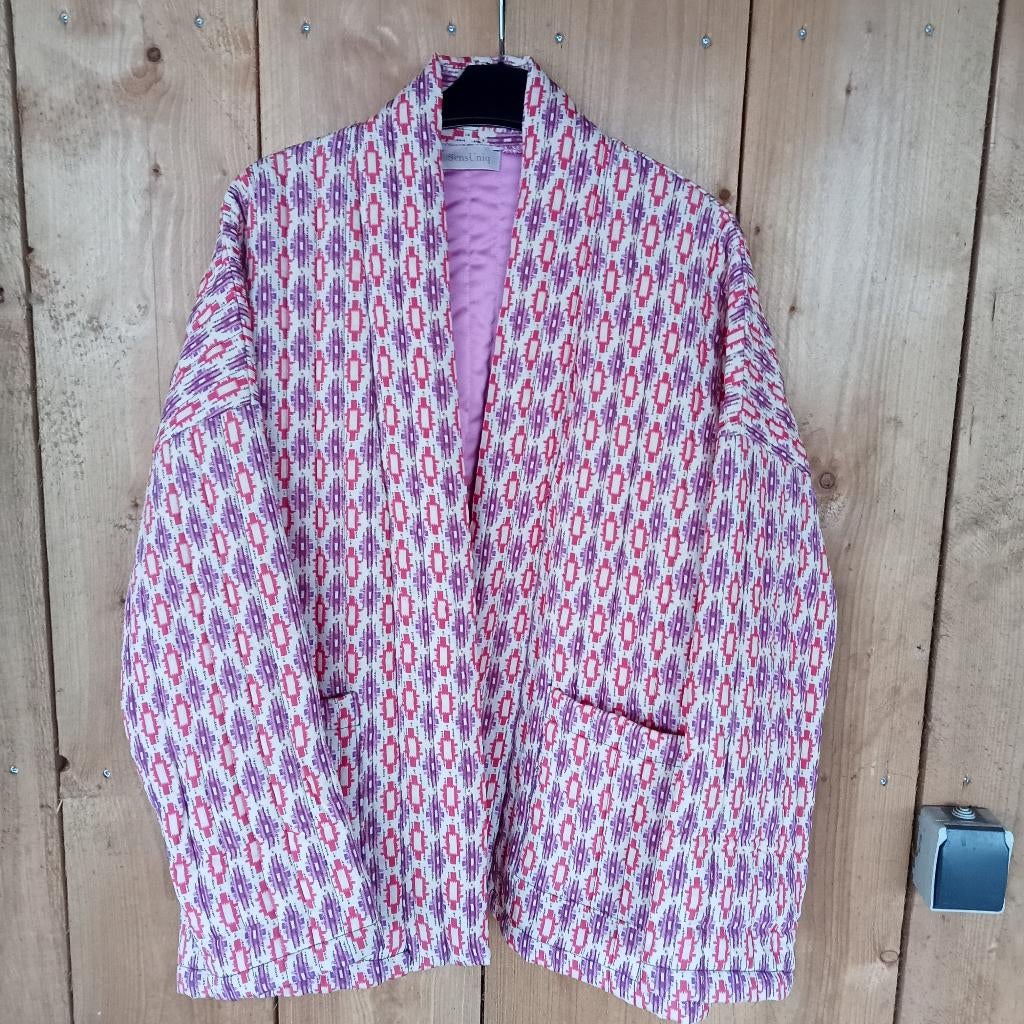 SensUniq print blazer jasje gewatteerd quilted, Overige kleuren, Verzenden, Sens Uniq, Maat 42/44 (L)