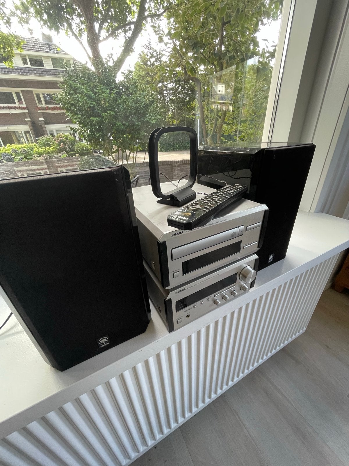 Yamaha radio CD microset CDX-E200 RX-E200 2 Yamaha speakers, Ophalen of Verzenden, Gebruikt, Cd-speler, Microset