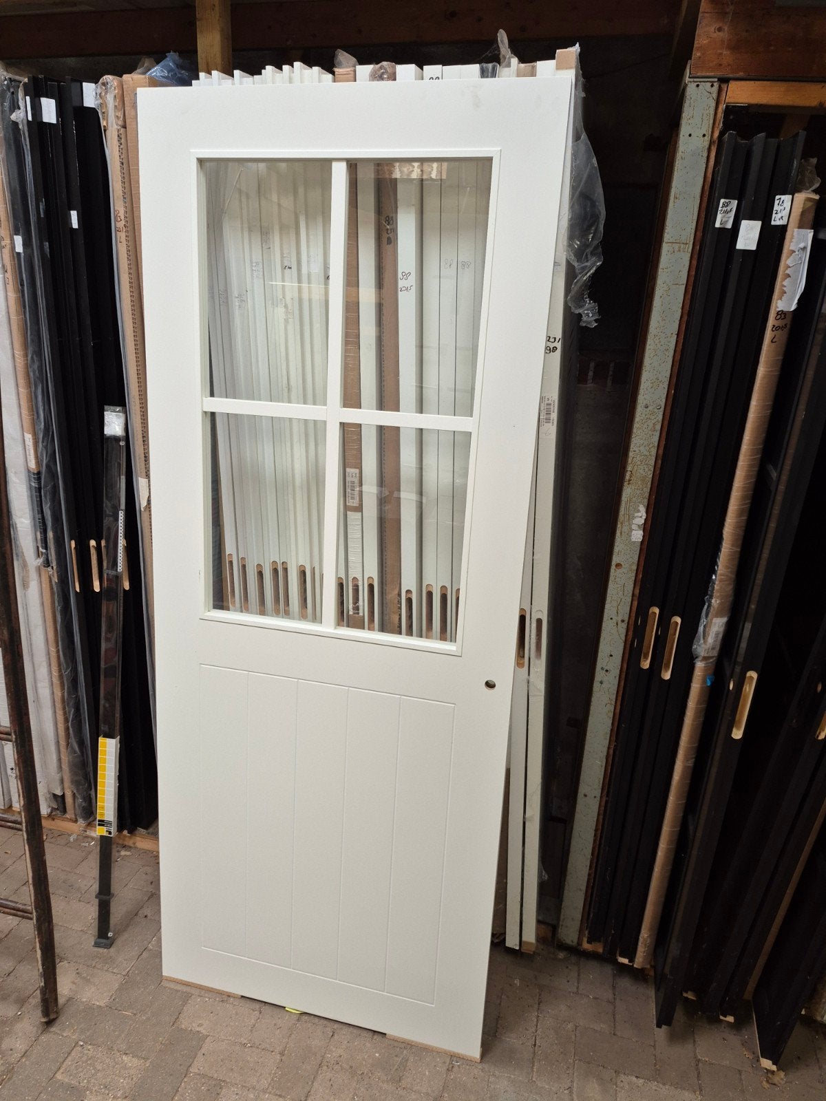 93x231,5cm binnendeur stomp ral9010 blank glas CD1, Doe-het-zelf en Verbouw, Deuren en Horren, Ophalen, 80 tot 100 cm, Binnendeur