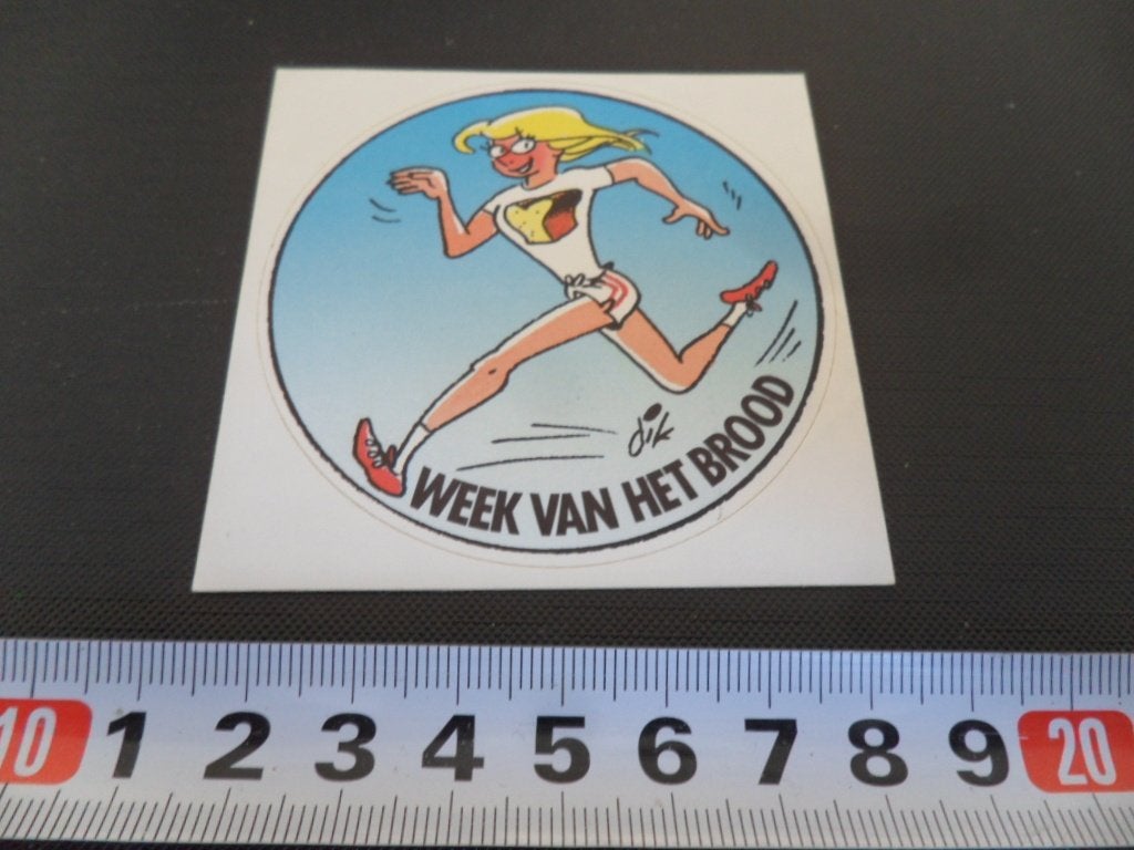 sticker strip Dik Bruijnesteijn Week van het brood JB217 *, Ophalen, Zo goed als nieuw