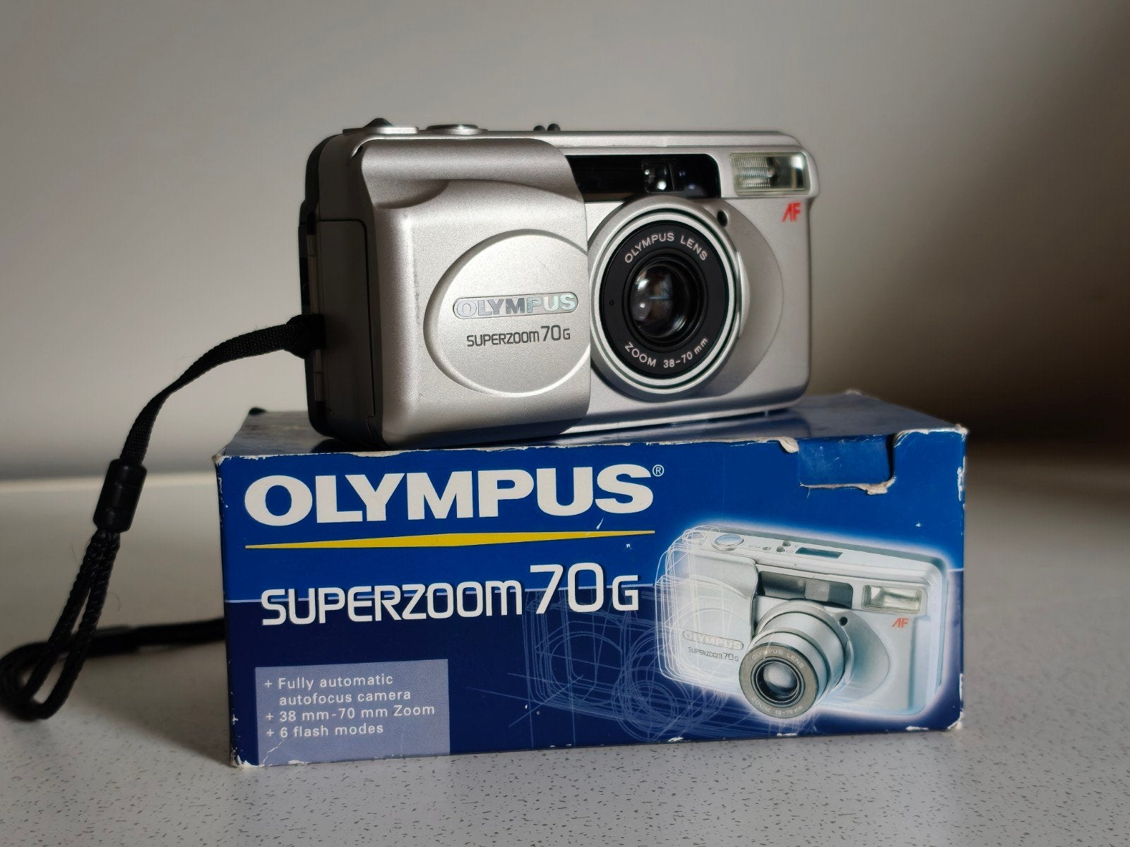 Olympus SuperZoom 70G analoge camera, Audio, Tv en Foto, Fotocamera's Analoog, Ophalen of Verzenden, Zo goed als nieuw, Compact