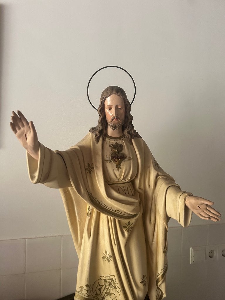 Mooi groot kerkbeeld Jezus, 94 cm!, Ophalen