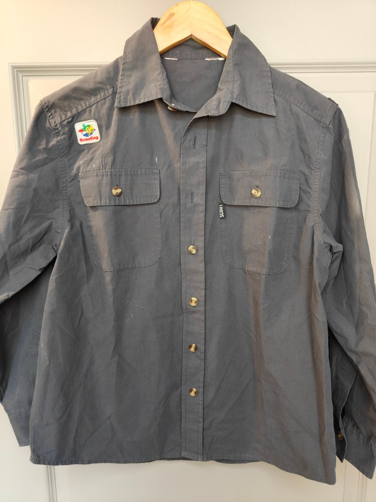 Scouting overhemd blauwmet badge 152, Verzamelen, Ophalen of Verzenden, Kleding