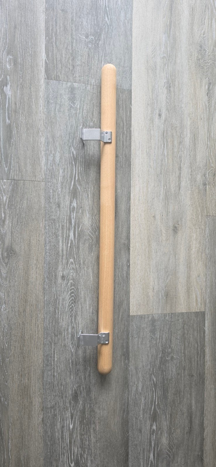 Trapleuning hout 79cm met bevestigingsbeugels, Ophalen of Verzenden, Gebruikt