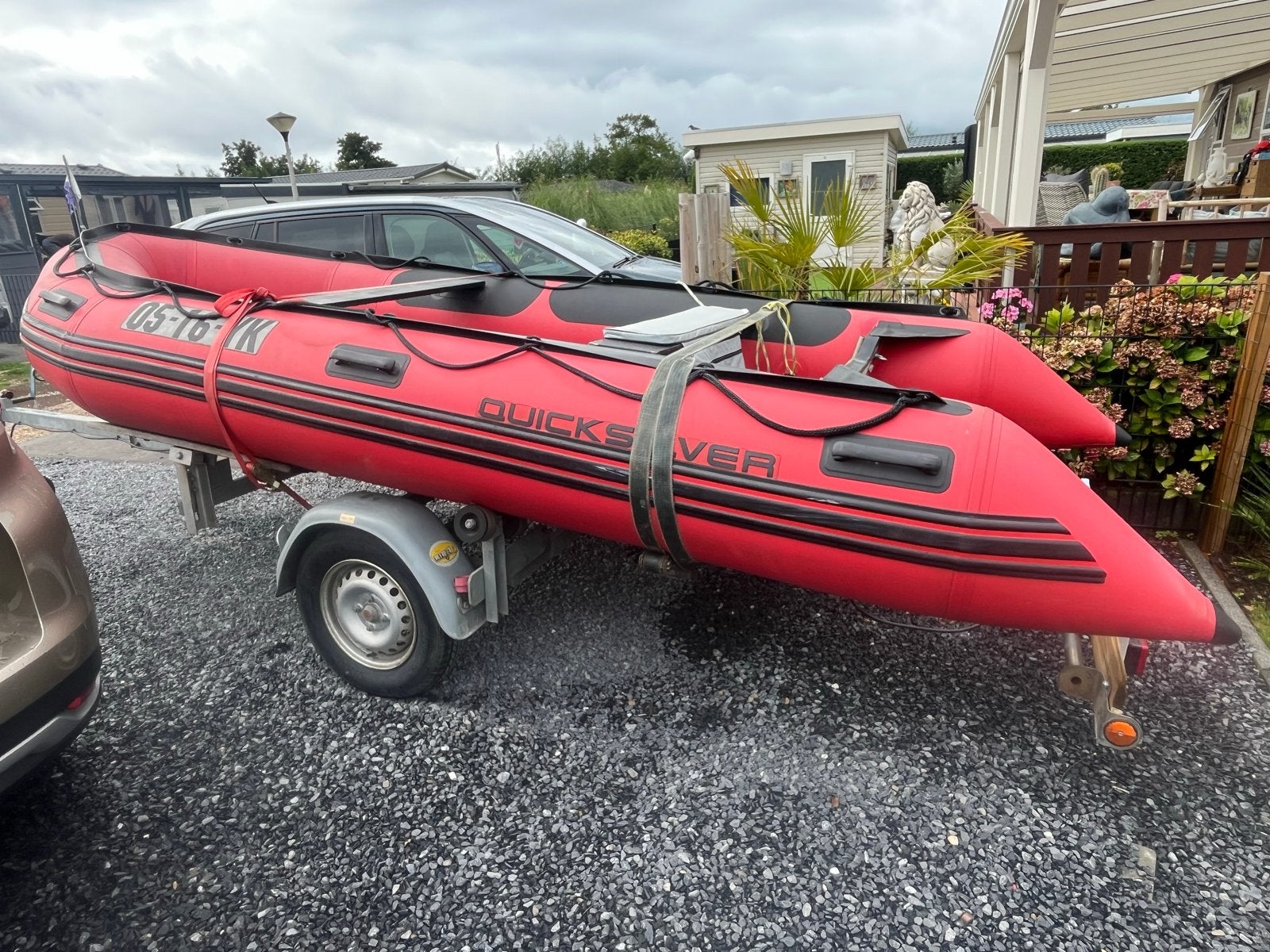Quicksilver 430HD Rubberboot met RIBA trailer bv 550, Aluminium, Quicksilver, Gebruikt, Ophalen of Verzenden