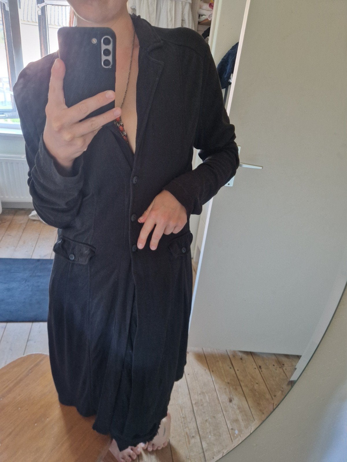 Expresso Zwart Lang Vest - Maat M met Reverskraag, Maat 38/40 (M), Expresso, Zwart, Ophalen of Verzenden