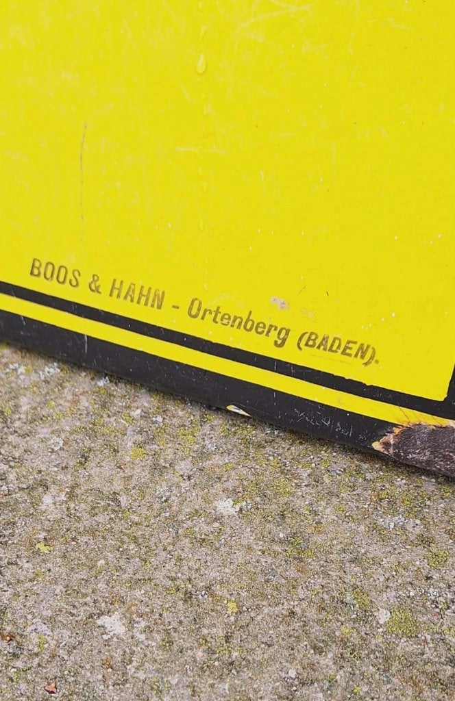 Groot emaille reclamebord Reemtsma Cigaretten., Ophalen, Reclamebord, Gebruikt, .