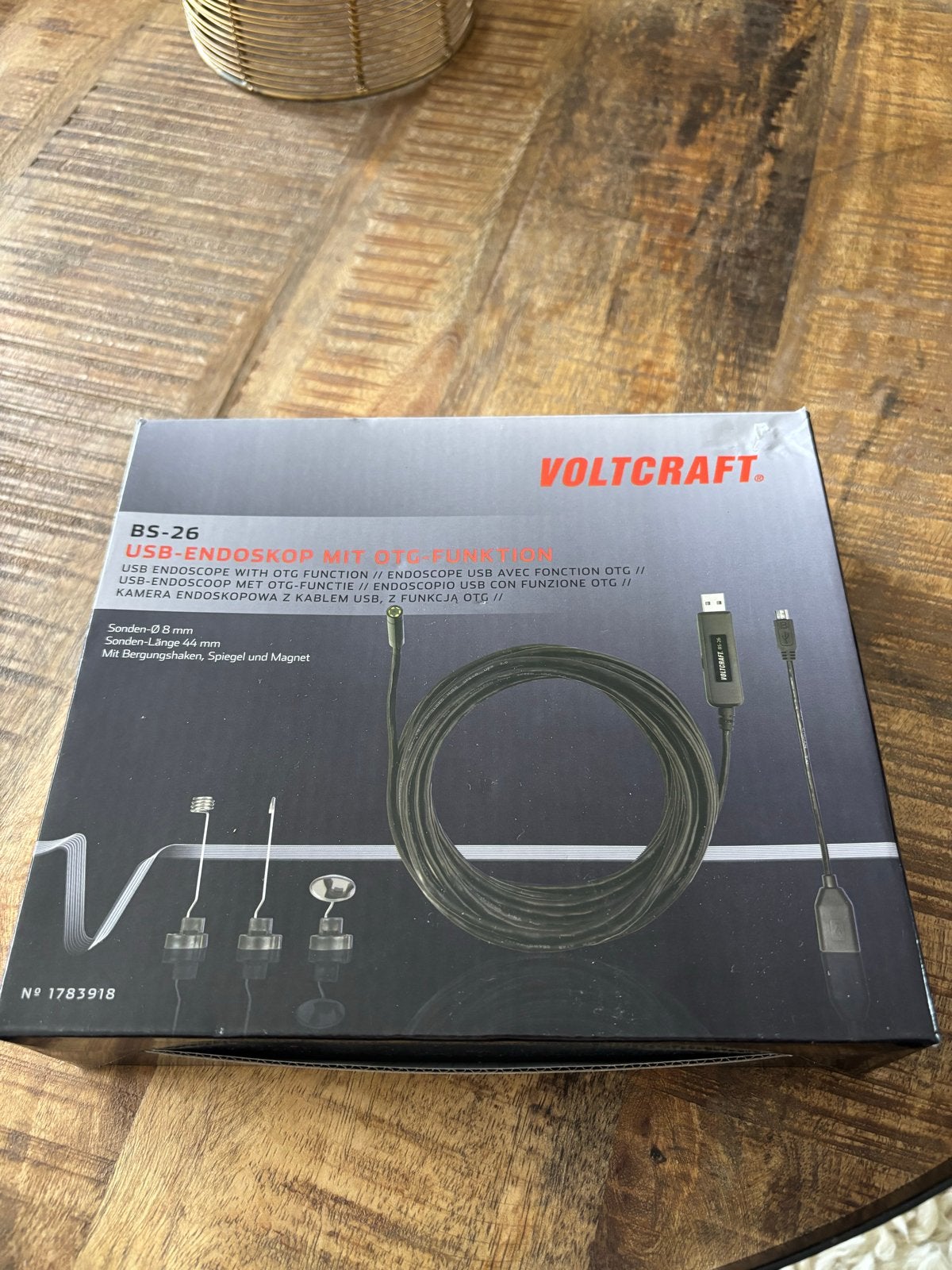 VOLTCRAFT BS-26 USB-endoscoop met LED-verlichting, Overige merken, Overige typen, Ingebouwde lamp, Nieuw