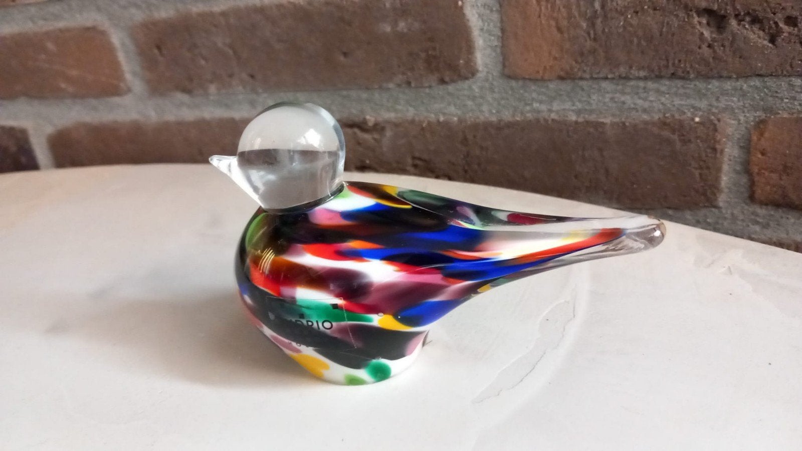 Kleurrijke glazen vogel - Fidrio, Ophalen of Verzenden