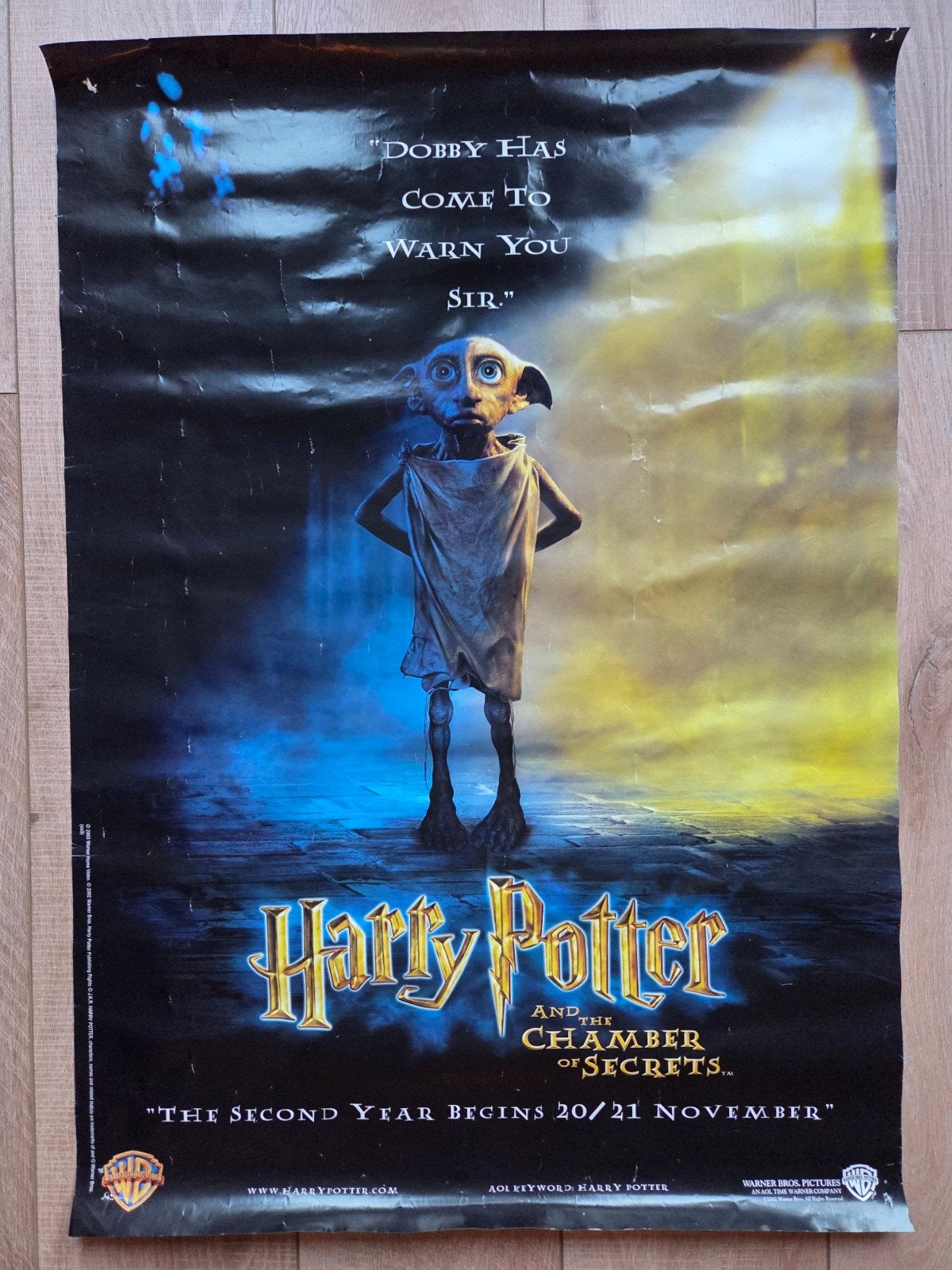 Officiële promotie poster van Harry Potter -  Dobby, Verzamelen, Ophalen of Verzenden, Gebruikt, Film en Tv