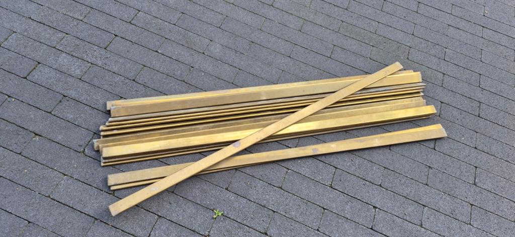 15 messing plaat trap roedes, Ophalen of Verzenden
