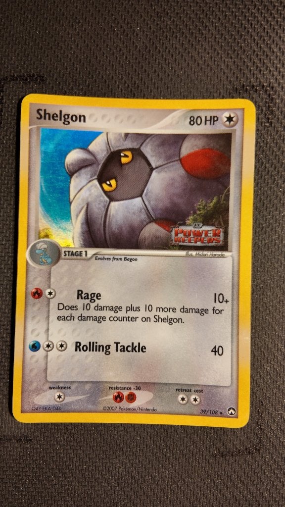 Shelgon 39 Power Keepers | Pokemon kaart, Ophalen, Zo goed als nieuw, Losse kaart, Foil