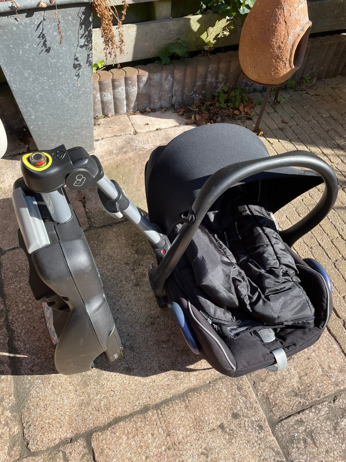 Maxi cosi + easyfix + voetenzak, Ophalen, Gebruikt, Isofix, 0 t/m 13 kg