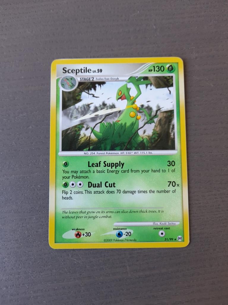 2009 arceus 31/99 sceptile, Ophalen of Verzenden, Gebruikt, Losse kaart