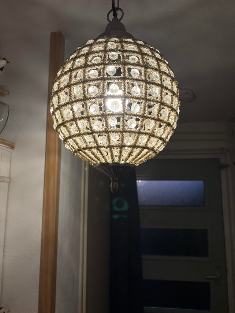 Leuke hang lamp, Huis en Inrichting, Lampen | Hanglampen, Ophalen, Gebruikt, Hanglamp oosterse stijl., Glas