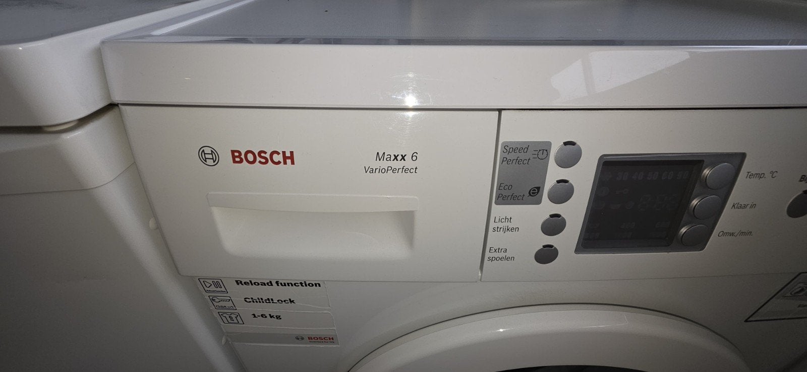 Bosch Maxx 6 VarioPerfect Wasmachine - 7 kg, Ophalen, Gebruikt, Energieklasse A of zuiniger, Voorlader