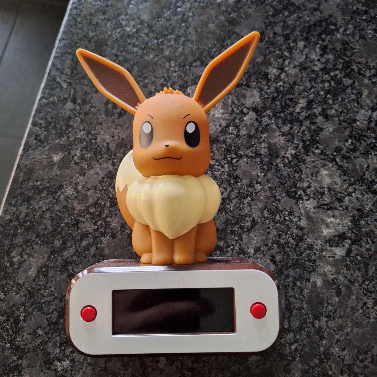Pokémon Eevee wekker met nachtlampje, Verzenden, Bruin, Digitaal, Wekker