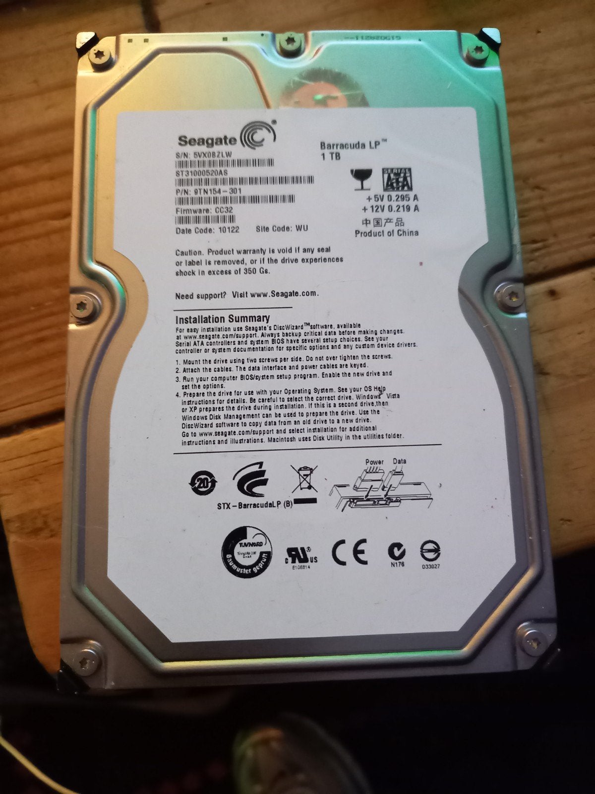 Seagate Barracuda LP 1TB HDD - Intern SATA, Computers en Software, Harde schijven, Intern, Gebruikt, Server, Ophalen of Verzenden